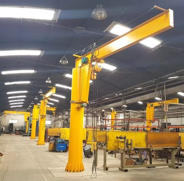 360 degree electric freestanding cantilever crane