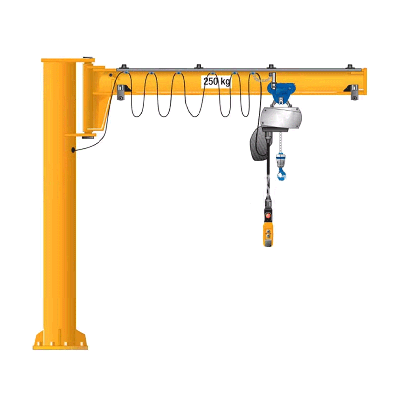 360 degree electric freestanding cantilever crane