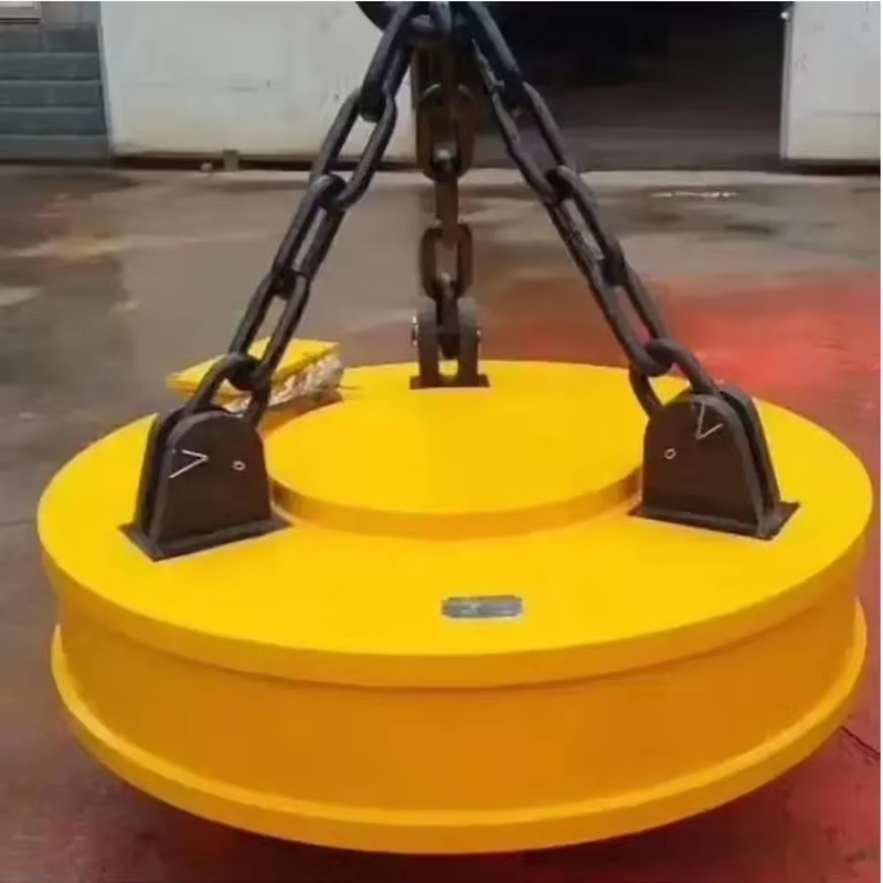 Electromagnetic powerful suction cup with a capacity of 6 to 38 tons