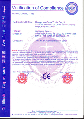 Our Certificate