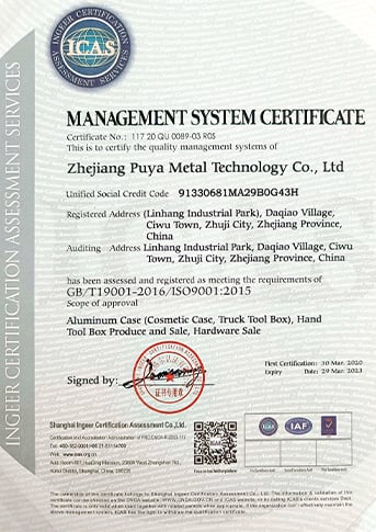 Our Certificate