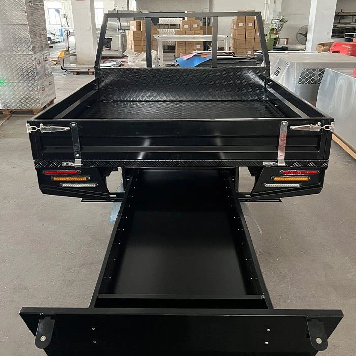 1800 Aluminium Tray Black Powder Coating for Dual Cab