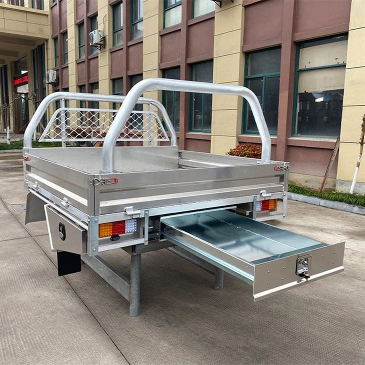 Raw Finish Heavey Duty Aluminium UTE Tray for Dual Cab