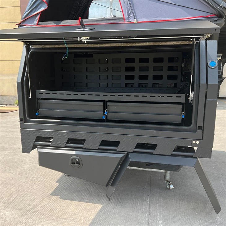 Black Aluminium Canopy for Dual Cab with Roof Tent4.png