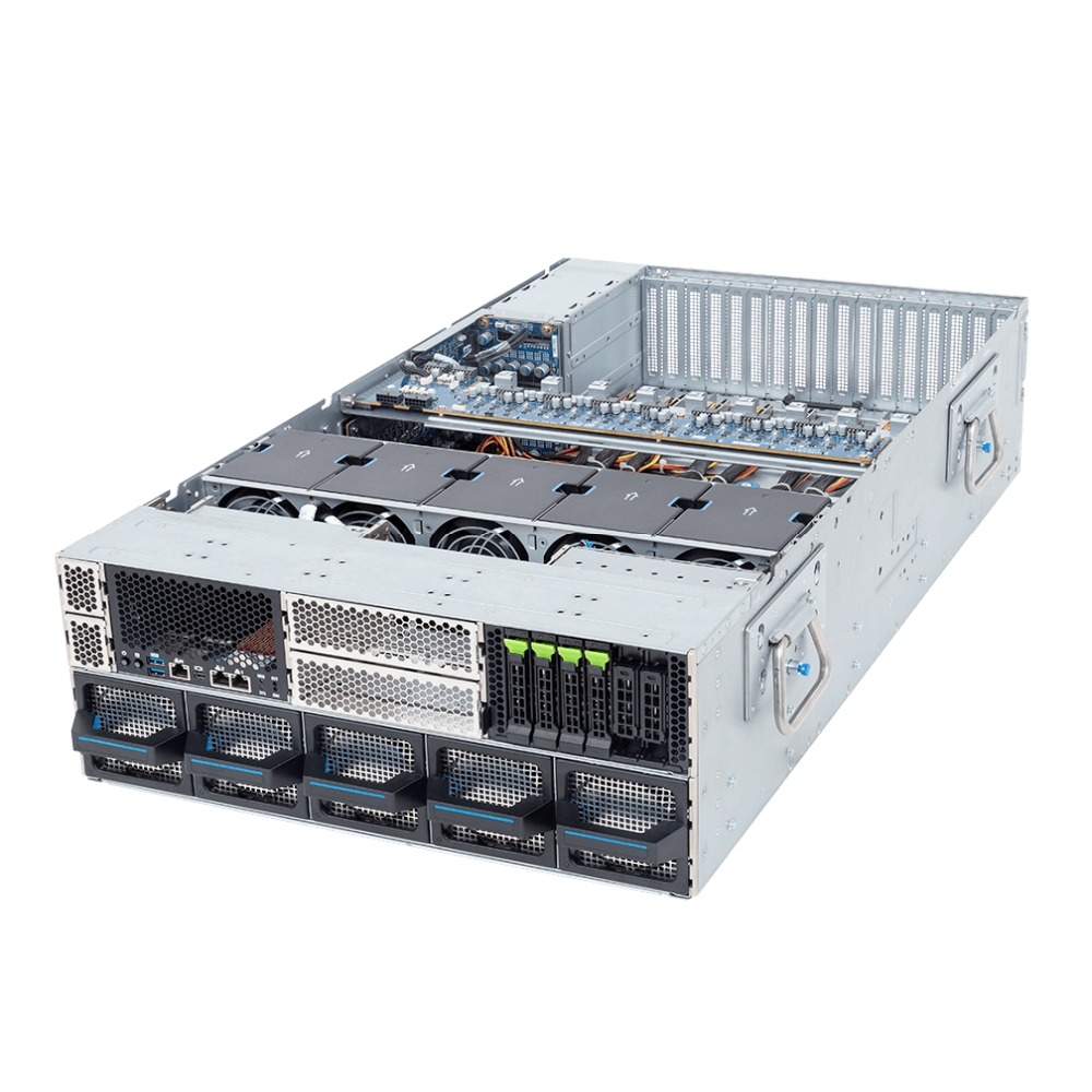 Gigabyte XL43-ZX0-AAS2 4U Rack Server-Supports 8 PCIe Gen5 GPUs/Dual AMD EPYC 9005 Series/24 DIMM Slots/2 10Gb/s LAN Ports/Visual Computing & AI Inference