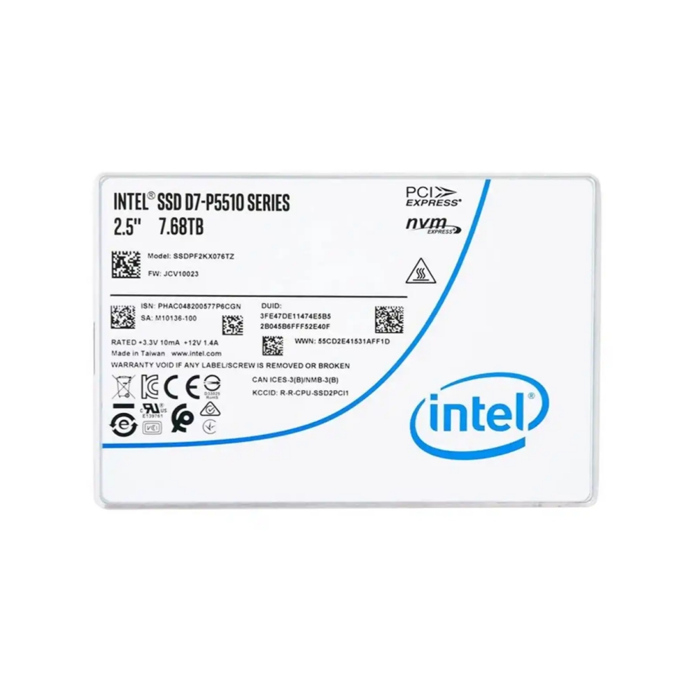 Intel P5510 7.68TB Enterprise SSD, High-Performance Storage Solution Designed for Data Centers