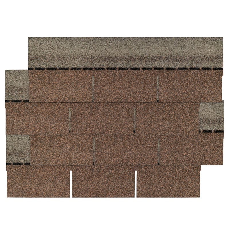 Single-layer asphalt shingle - Brownish