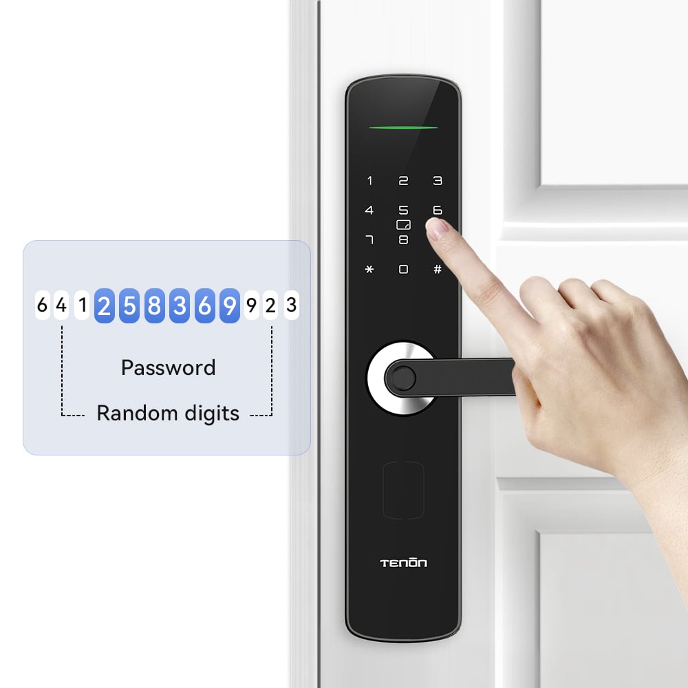 Fingerprint Digital Smart Lock With Lever Rim Pin Card Tenon E3