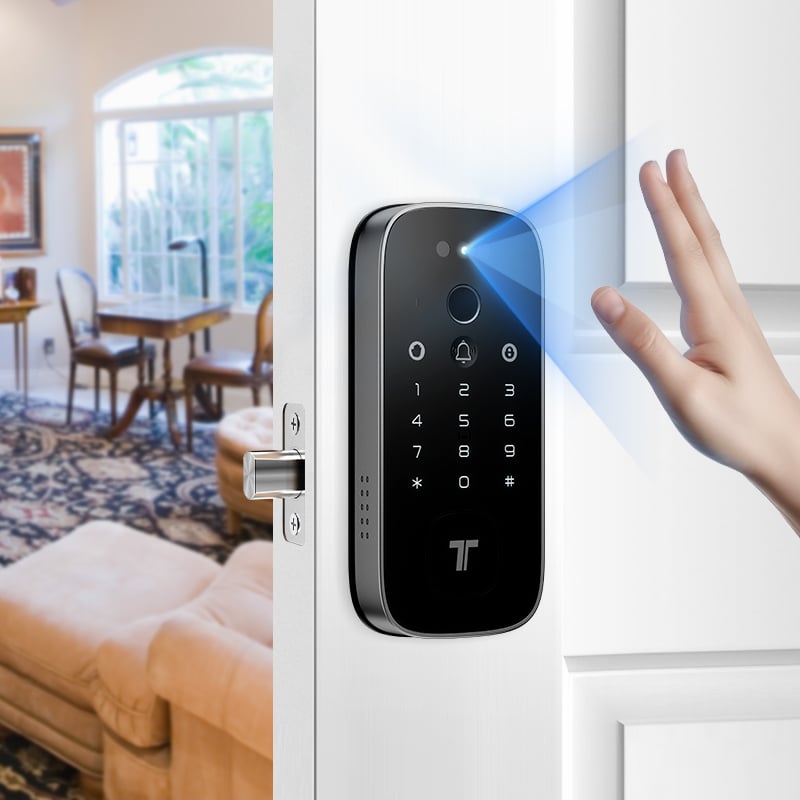 Combination Door Locks for Homes Fingerprint Key Code Access Home Tuya App K10 Pro