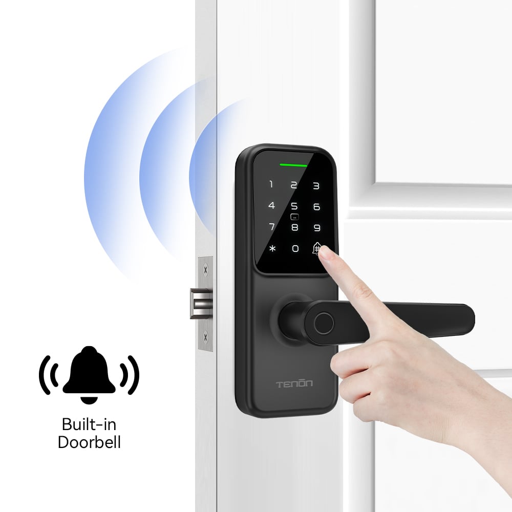 Ручка двери с Bluetooth и цифровым отпечатком пальца, паролем Wifi Tenon K8