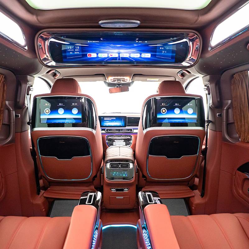 Celestial Horizon SZ360 Hermès Brown Red with Seat-Integrated Eggshell Screen 2026 Mercedes-Benz V300 d Exclusive 5dr 9G-Tronic [Extra Long/7 St]