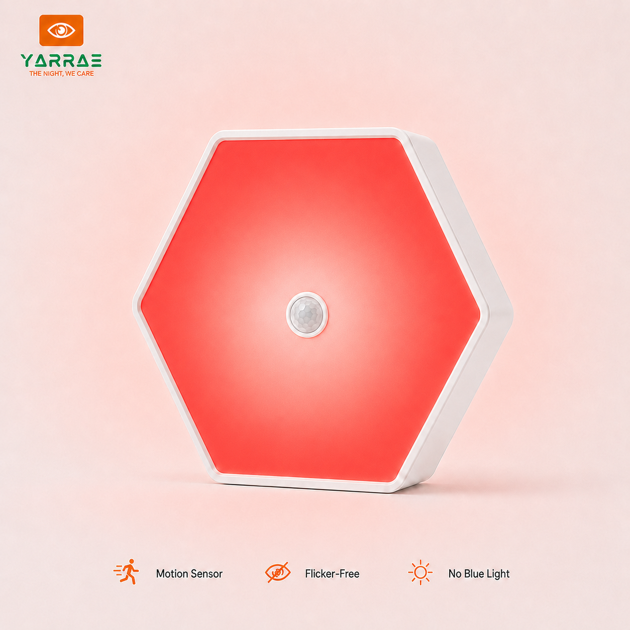 625~630 nm Red LED Night Lights with Motion Sensor, Indoor for Bedroom, Bathroom, Hallway, Stairs, Pet House, Toilet