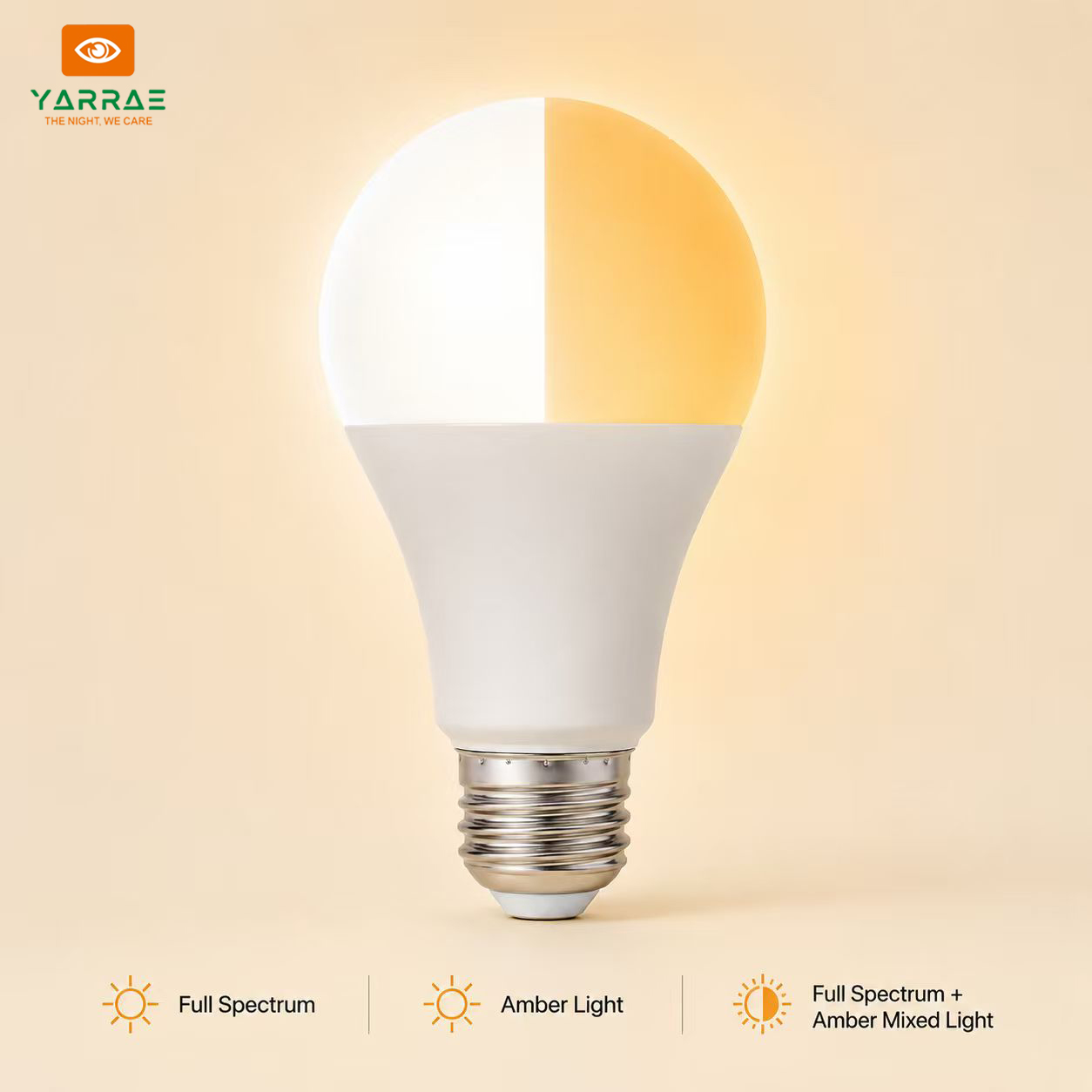 E14 LED Bulb 3W/5W/7W 3 Mode 1600K 4000K Full Spectrum and Dual ON Sleep Aid Bulb