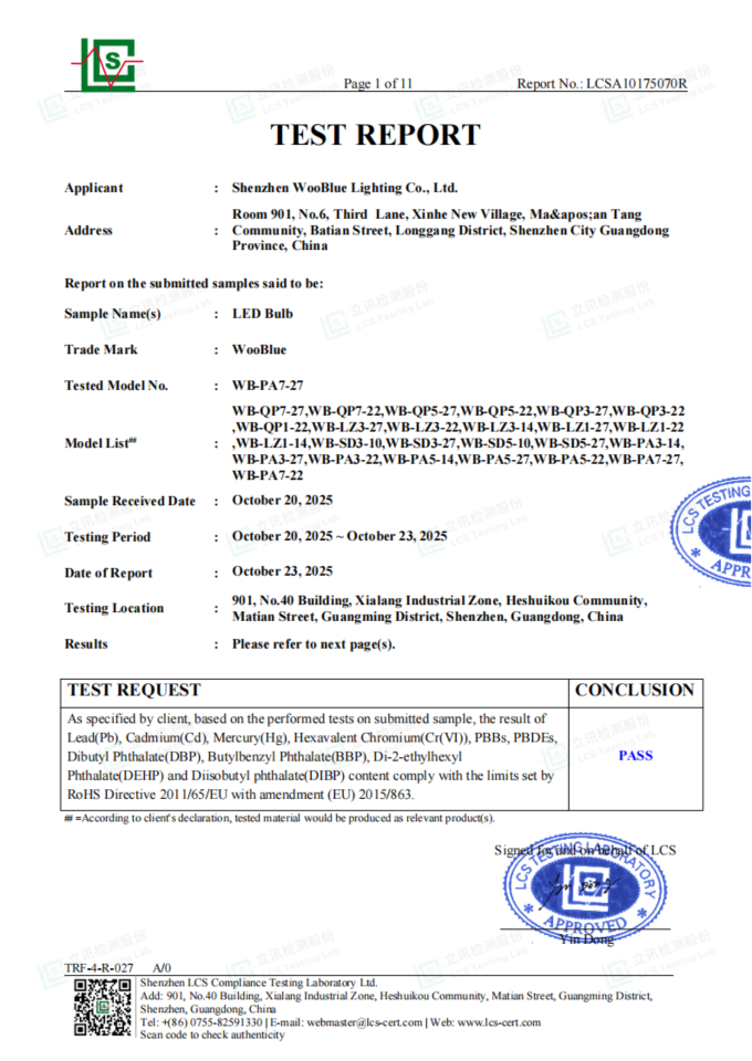 Certificate-Rohs