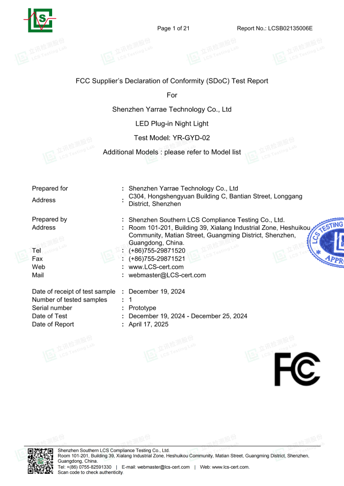 Certificate-FCC