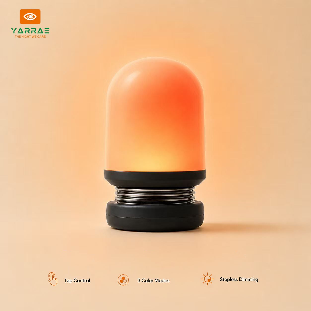 No Blue Light Smart Bedside Night Lamp 625~630 nm Red 1600K Amber Wireless Small Touch Night Light