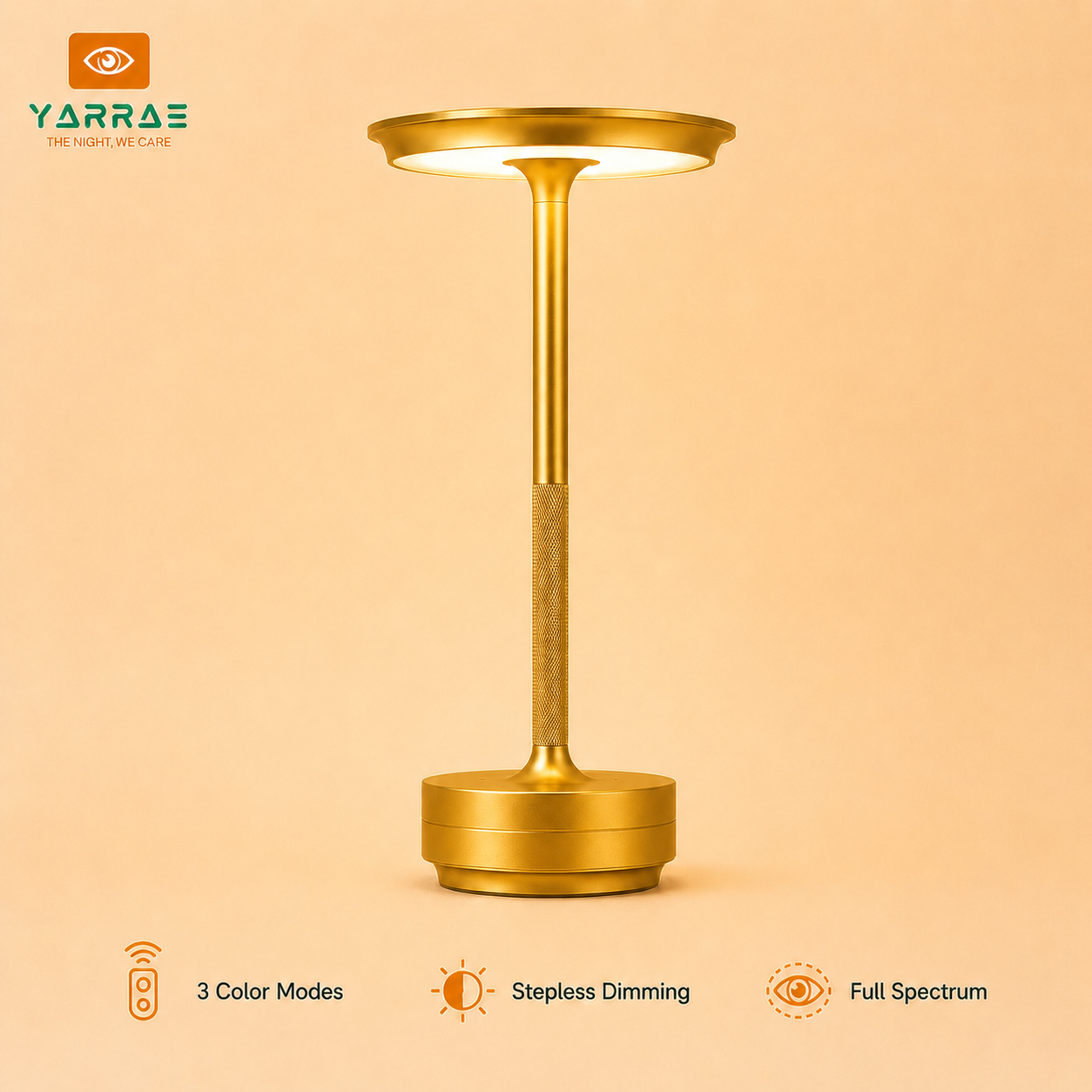 Luxury Atmosphere Table Lamp with 3 Light Modes Red, Amber & Full Spectrum
