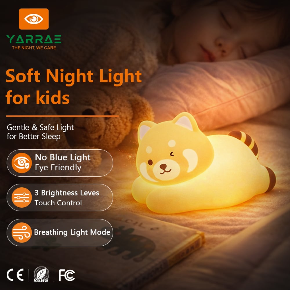 Silicone Kids Night Light with Timer and Dimmable Warm Light Ideal for Baby & Gift Market
