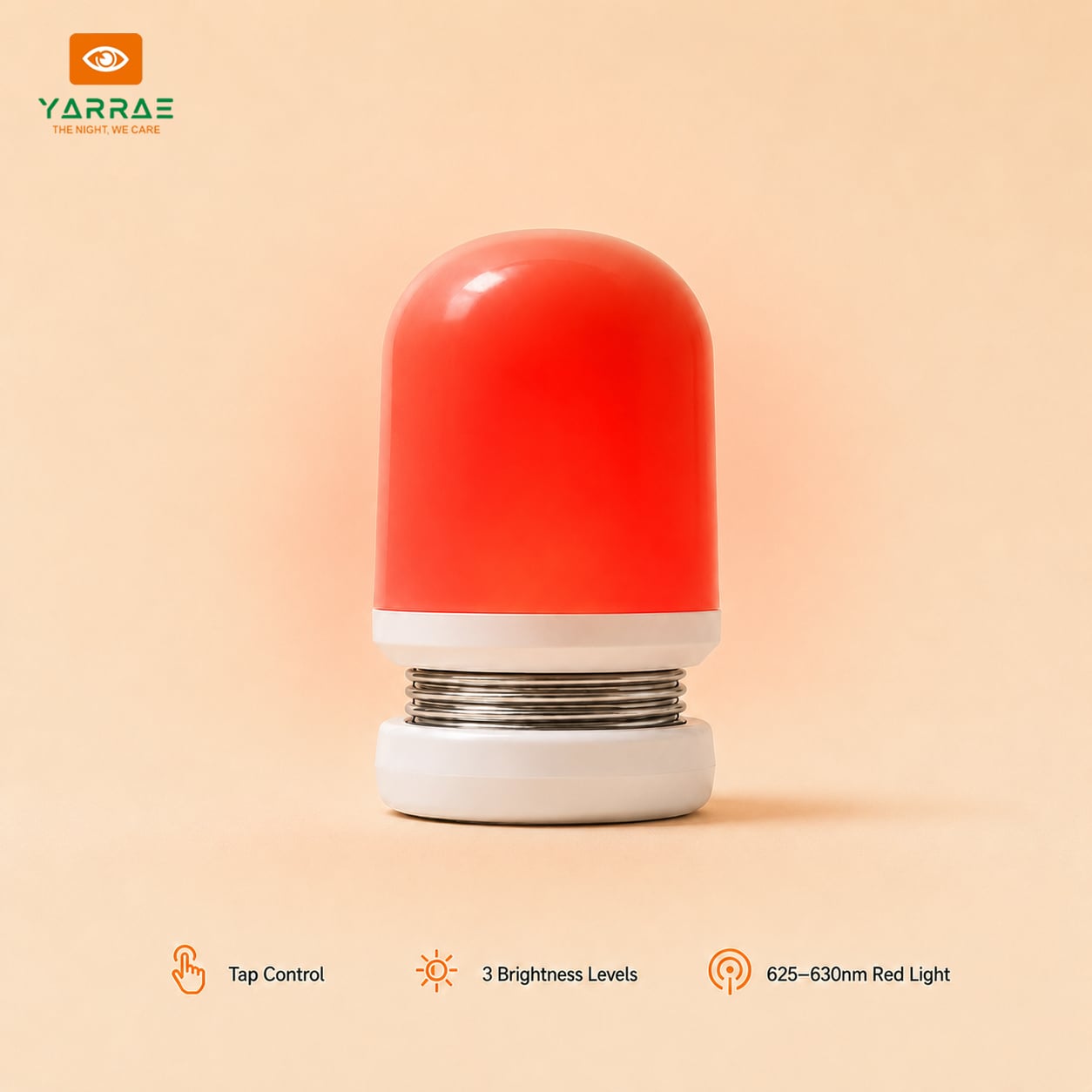 Professional 625~630 nm Red Color 1.5W White Body Bedroom Mini Reading Adjustable Baby Night Light