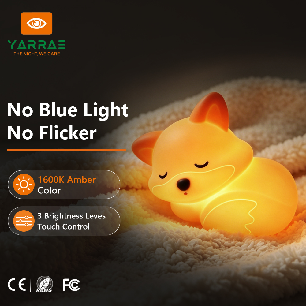 Kids Night Lamp with Soft Silicone Design & Long Battery Life Dimmable Warm Light, Ideal for Gift & Retail Market
