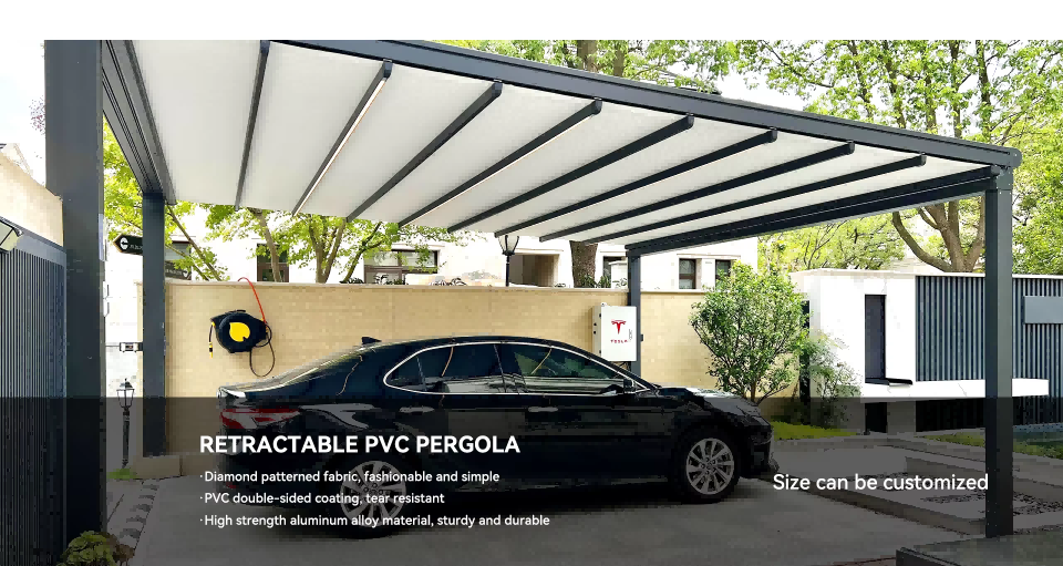 Retractable PVC Pergola