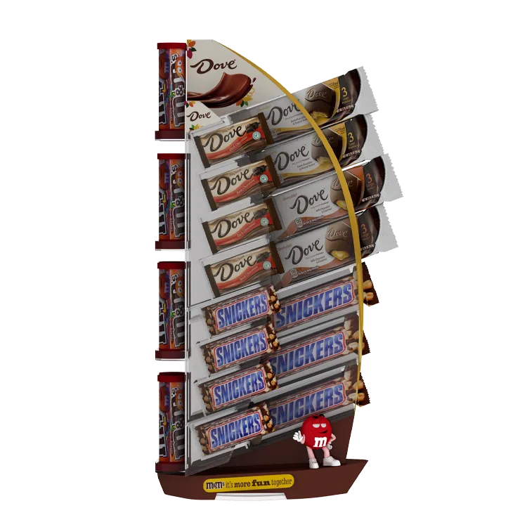 Existing Injection Mold Transparent POP Display for Chocolate | Fast Production FMCG Display