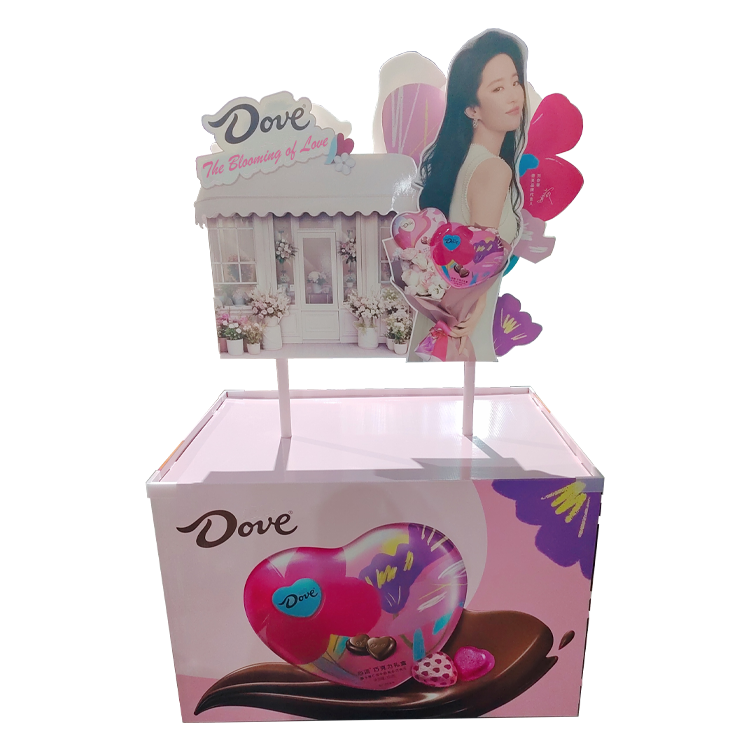Cardboard Stackable POP Display Rack for Candy & Chocolate | Custom Retail Display for FMCG