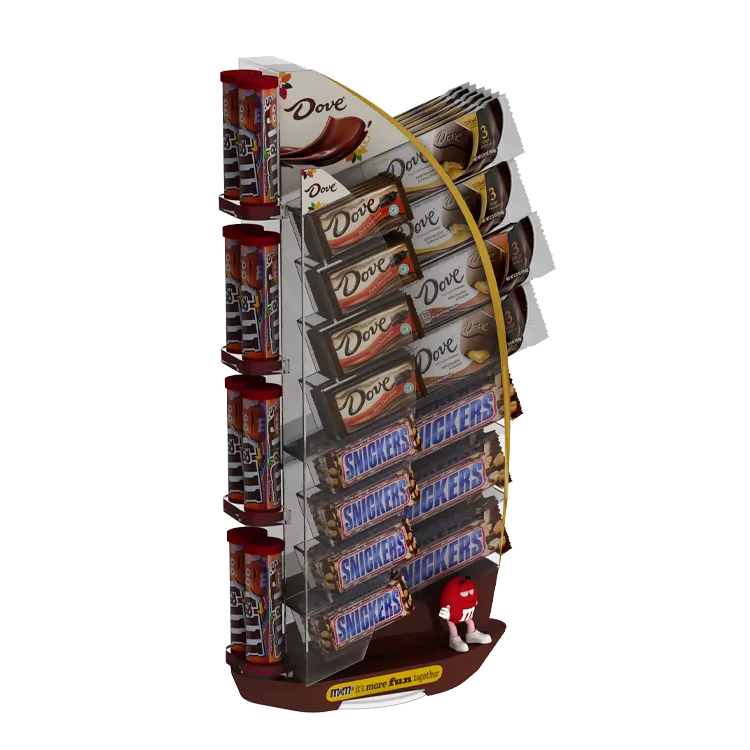 Existing Injection Mold Transparent POP Display for Chocolate | Fast Production FMCG Display