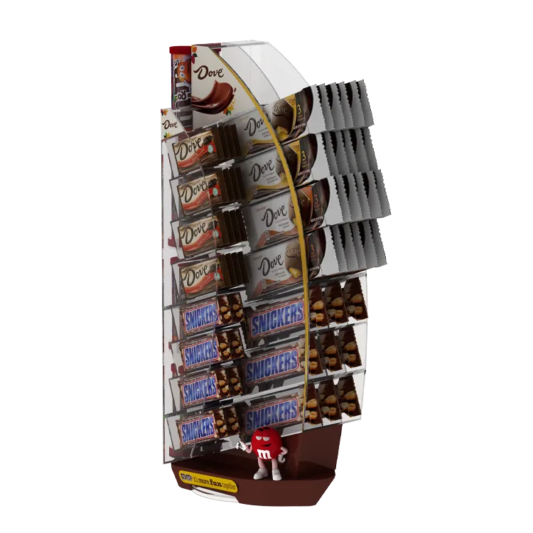Existing Injection Mold Transparent POP Display for Chocolate | Fast Production FMCG Display