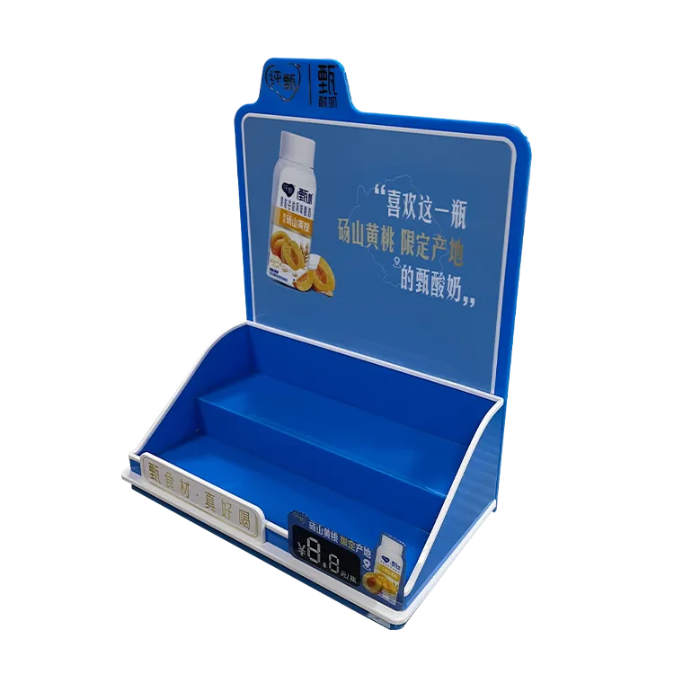 Custom retail display for FMCG with overall injection molded design.webp