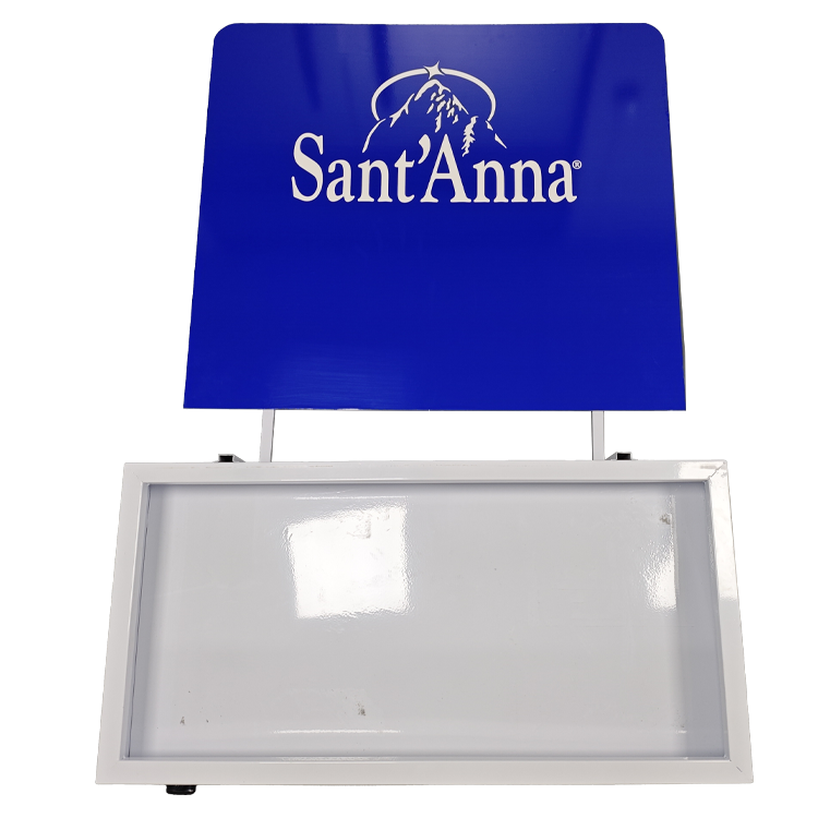 Large Mobile Floor POP Display Rack for Beverages & Carton Products | Heavy-Duty Retail Roller Display