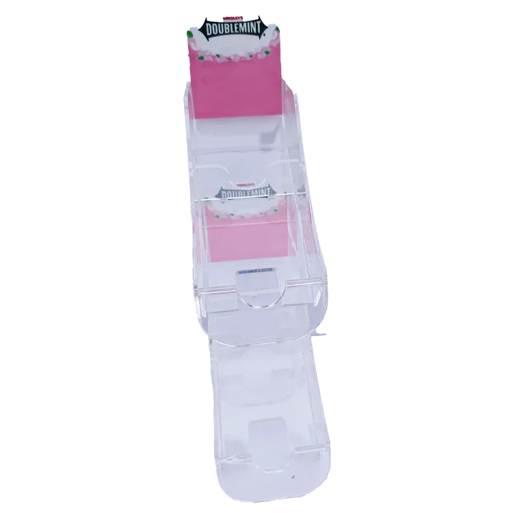 Mini Mint Plastic Injection Molded Desktop POP Display Stand | Custom FMCG Retail Display Manufacturer