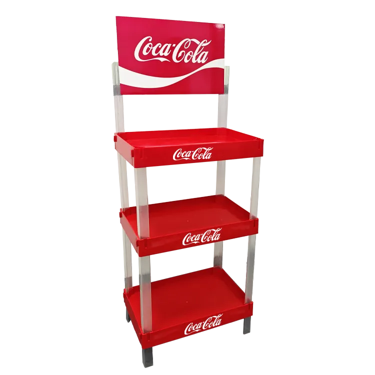 Drinking Water Rectangular Plastic Combination Display Stand | High-Quality Retail POP Display