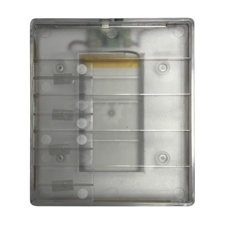 Open-top transparent POP display rack for chocolate bars and small packaged snacks.webp