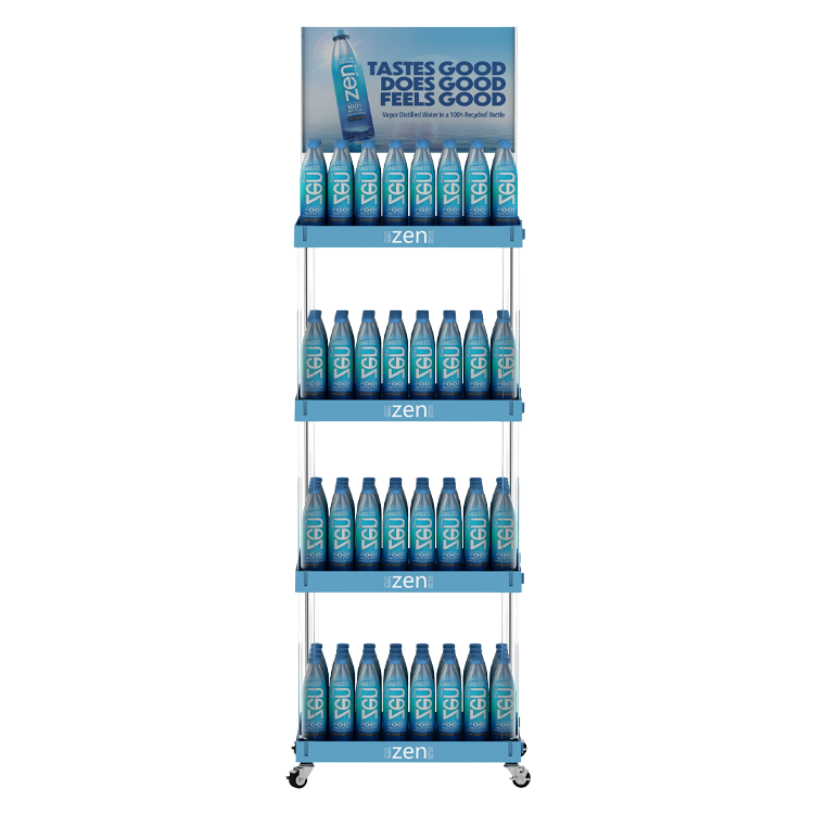 Support d'affichage carré en plastique combiné pour eau potable