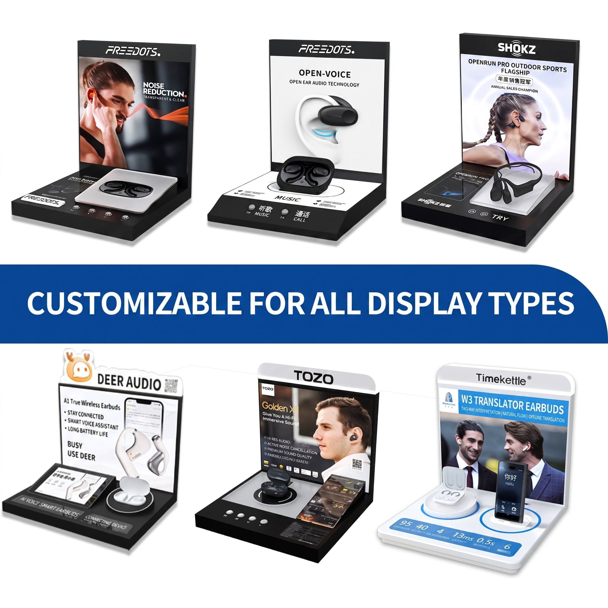 Custom Acrylic Electronic Device Displays | Interactive Audio Stands