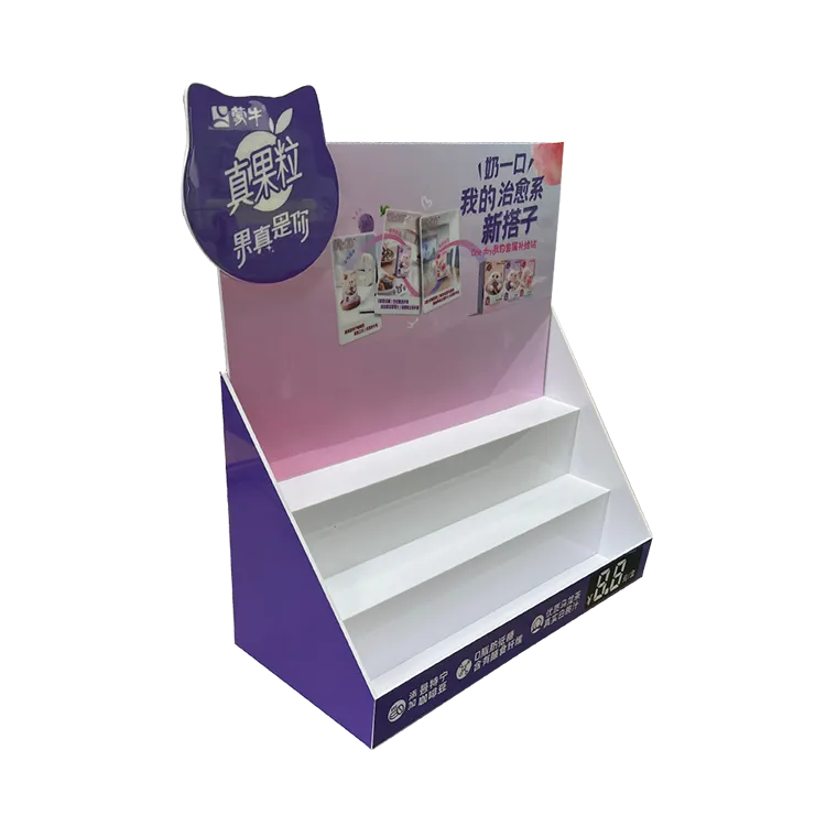 Custom Milk Desktop Display Rack | Plastic Injection Molded Retail POP Display Manufacturer