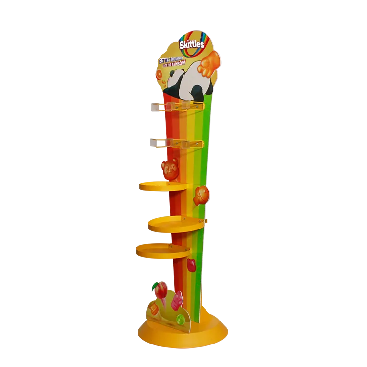 custom candy retail metal display stand with hooks.webp