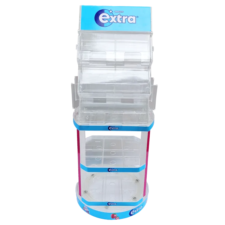 Custom retail display for FMCG with modular injection molded structure.webp
