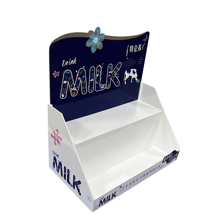 Custom retail POP display manufacturer solution for milk promotions.webp