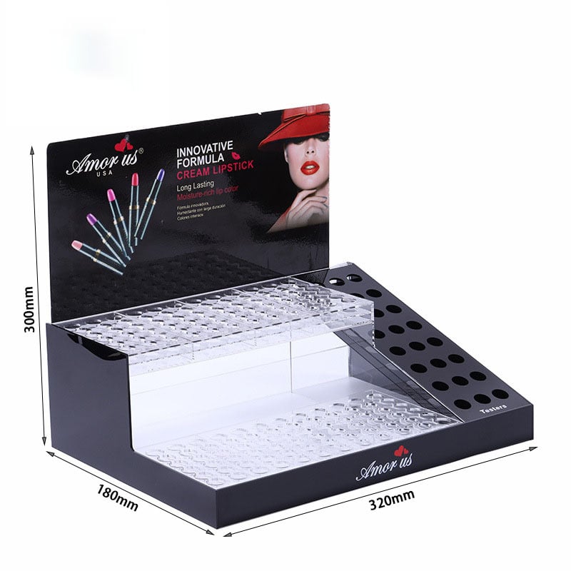 Custom Acrylic Lipstick Displays | Multi-Hole Cosmetic Counter Stands