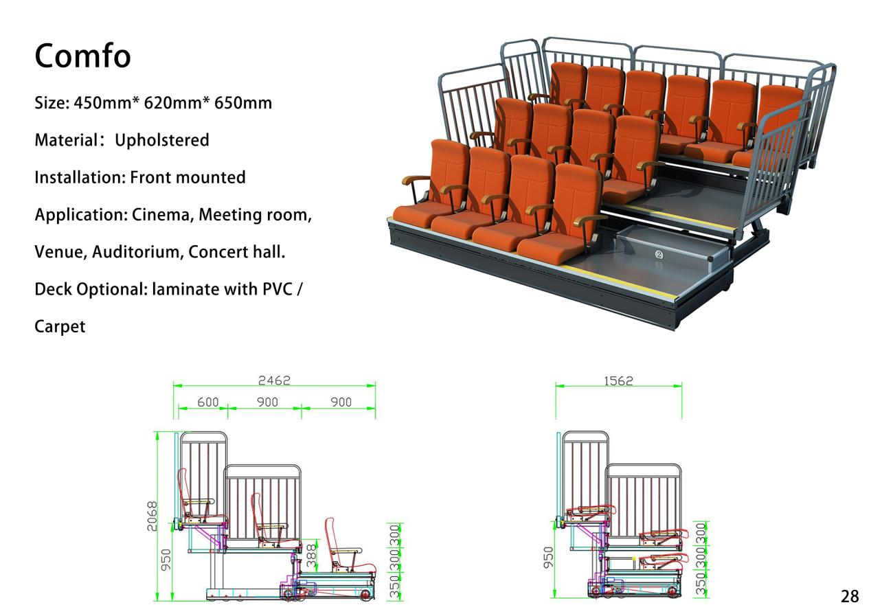 Retractable Bleacher - Comfo details