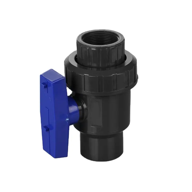 PVC Single Union Ball Valve China Manufacturer Socket Thread UPVC Ball Valve 1/2
