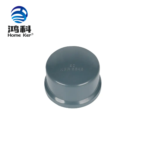 PVC NBR5648 End Cap Pipe Fitting Grey Blue Color