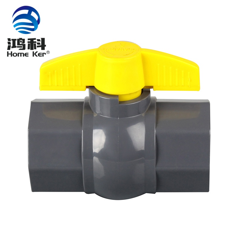 HongKe Yellow Handle PVC Octagonal Ball Valve 1/2''-2'' Modern Design Jordan
