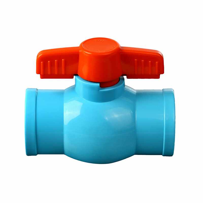 Socket End PVC Ball Valve 1/2 Blue Color