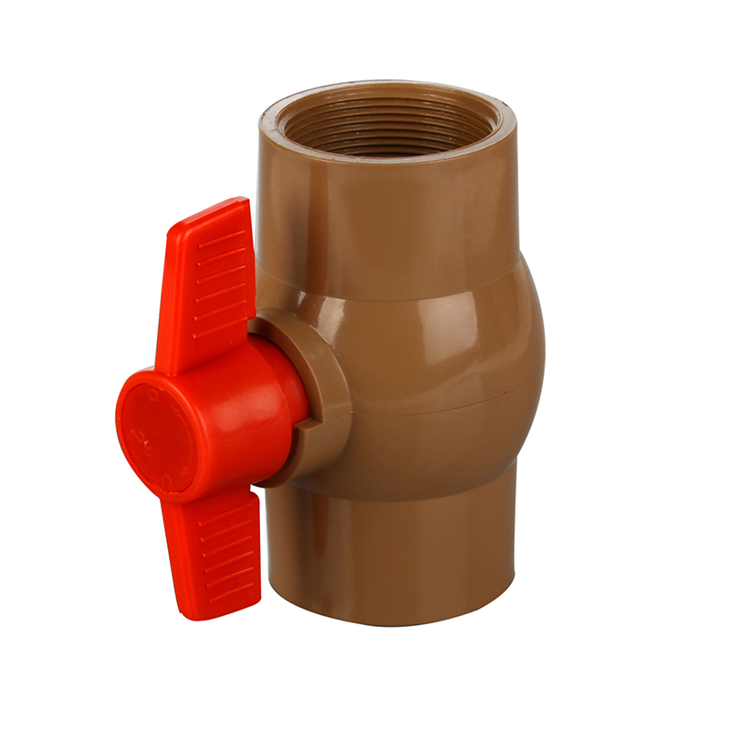 Wholesale PVC Ball Valve OEM Brown Color 1/2