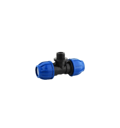 PP Male Tee Compression Fitting Good Corrosion Resistance Philippines