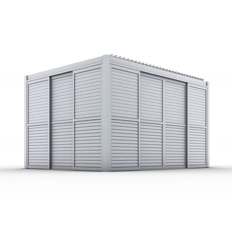 Aluminum Louver Doors with Sliding Rails for Outdoor Pergola