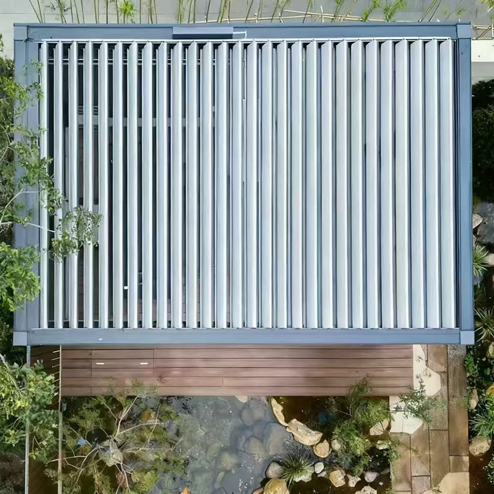Electric Motorized Roof Screen Powder Coated Standard Pergola with Zip Screen for Outdoor Garden Easily Assembled for Backyard Use
